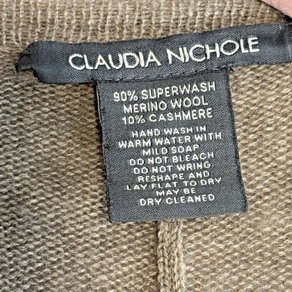 Claudia Nichole Alashan Cashmere Merino Wool Beige Open Cardigan One-Size - Picture 10 of 11